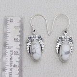 925 Silver Howlite Earring