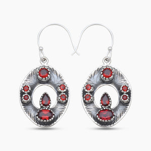 925 Sterling Silver Blue Topaz Earrings