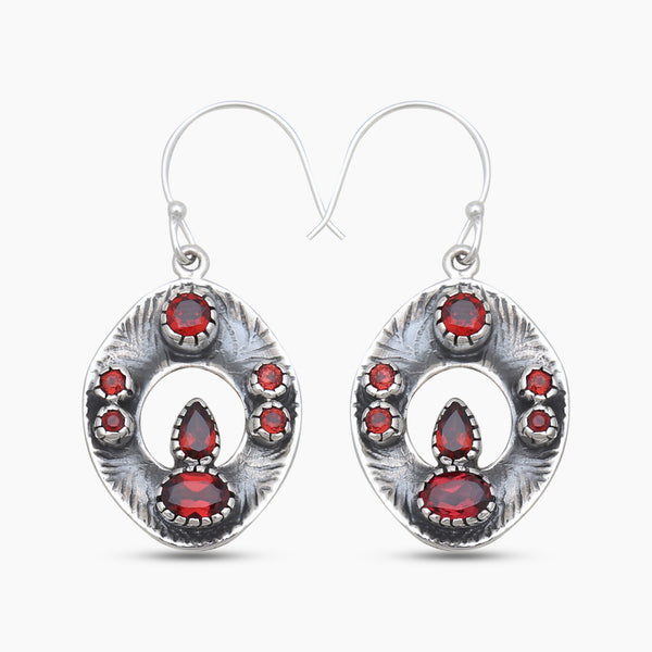 925 Sterling Silver Blue Topaz Earrings