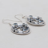 925 Sterling Silver Blue Topaz Earrings