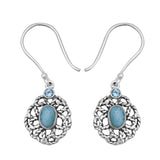 Larimar Silver Earrings