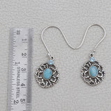 Larimar Silver Earrings