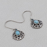 Larimar Silver Earrings