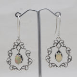 925 Sterling Silver Ethiopian Opal Earrings