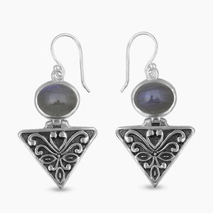 Larimar Silver Earrings