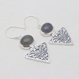 Larimar Silver Earrings