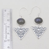 Larimar Silver Earrings