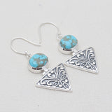 Larimar Silver Earrings