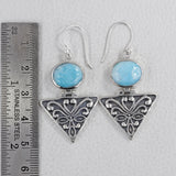 Larimar Silver Earrings