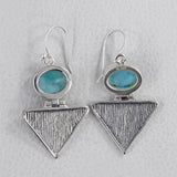 Larimar Silver Earrings