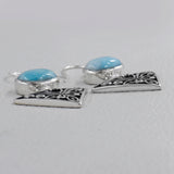 Larimar Silver Earrings