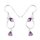 Amethyst Silver Earrings