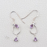 Amethyst Silver Earrings