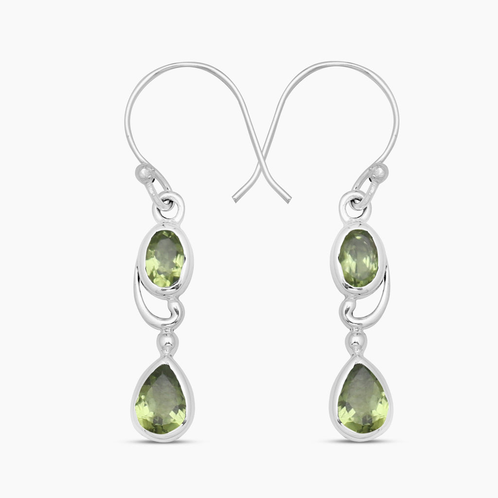 925 Sterling Silver Peridot Earrings