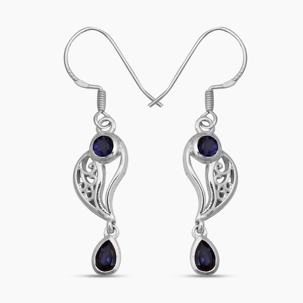 Emerald Sterling Silver Earrings