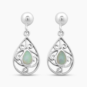 Ethiopian Opal Silver Earrings