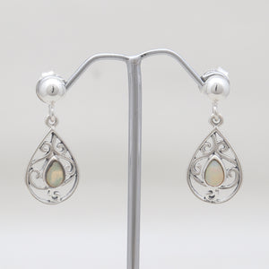 Ethiopian Opal Silver Earrings