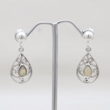Ethiopian Opal Silver Earrings