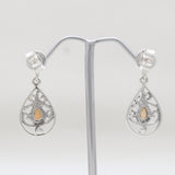 Ethiopian Opal Silver Earrings