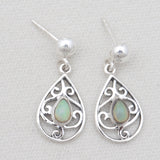 Ethiopian Opal Silver Earrings