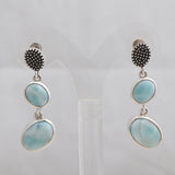 Larimar Silver Earrings