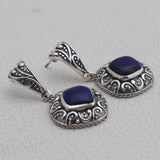 Lapis Lazuli Silver Earrings