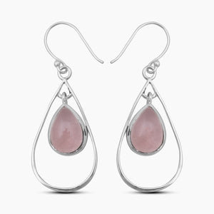 Natural Labradorite Silver Earrings