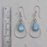 Natural Labradorite Silver Earrings