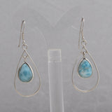 Natural Labradorite Silver Earrings