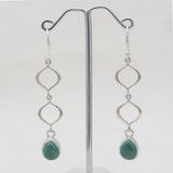 Malachite Silver Earrings