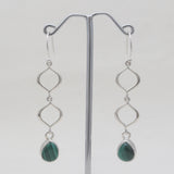 Malachite Silver Earrings