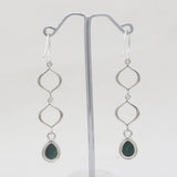 Malachite Silver Earrings