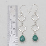 Malachite Silver Earrings