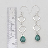 Malachite Silver Earrings