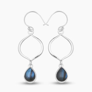 Labradorite Silver Earrings