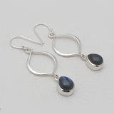 Labradorite Silver Earrings