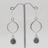 Labradorite Silver Earrings