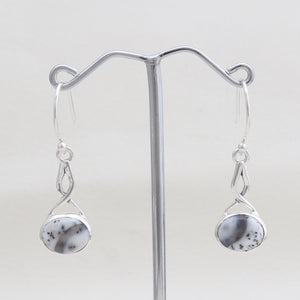 Dendritic Opal Silver Earrings