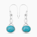 Mexican Turquoise Silver Earrings