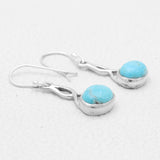Mexican Turquoise Silver Earrings