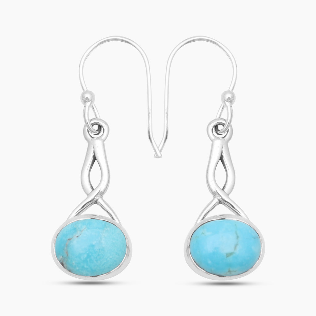 Mexican Turquoise Silver Earrings