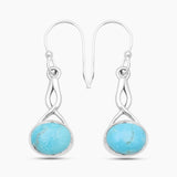 Mexican Turquoise Silver Earrings