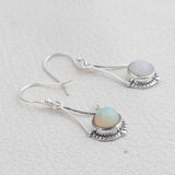 Natural Ethiopian Opal Silver Earrings
