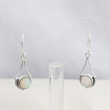 Natural Ethiopian Opal Silver Earrings