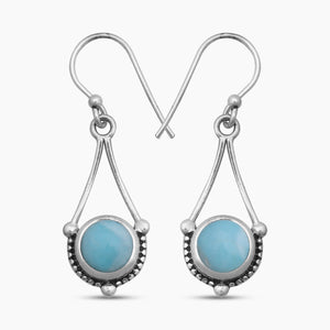 Natural Ethiopian Opal Silver Earrings