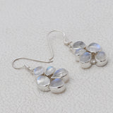 Rainbow Moonstone Silver Earrings