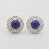 Labradorite & Peridot Silver Studs Earrings