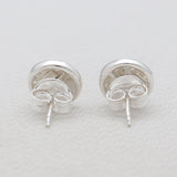 Labradorite & Peridot Silver Studs Earrings