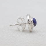 Labradorite & Peridot Silver Studs Earrings