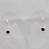 Natural Garnet  Studs Silver Earrings